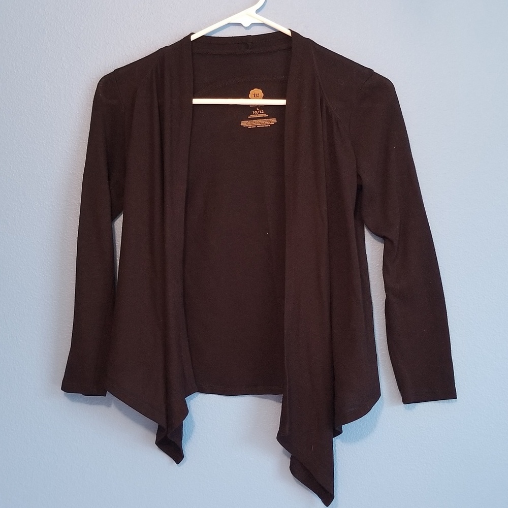 Total Girl Black Kids Cardigan